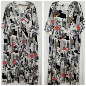 🏠 NWT JMP Jean Marc Philippe Pop Art Comic Pin-up Girl Print 50th Dress